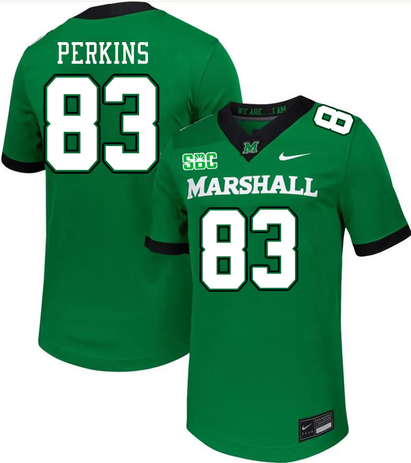 Men #83 Ty Perkins Marshall Thundering Herd SBC Conference College Football Jerseys Stitched-Green